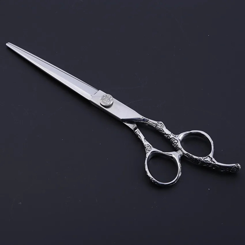 Professional Japanese 440C Stainless Steel 7 Inch Plum Handle Scissors For Barber Cutting Make Up Shears Hairdressing Scissors 250117