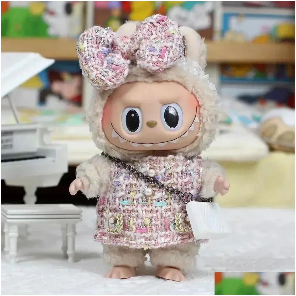 & Accessories For Plush Stuff 17Cm Labubu Doll Clothes Outfit Korea Kpop Exo Idol V1 V2 Skirt Sweater Gift