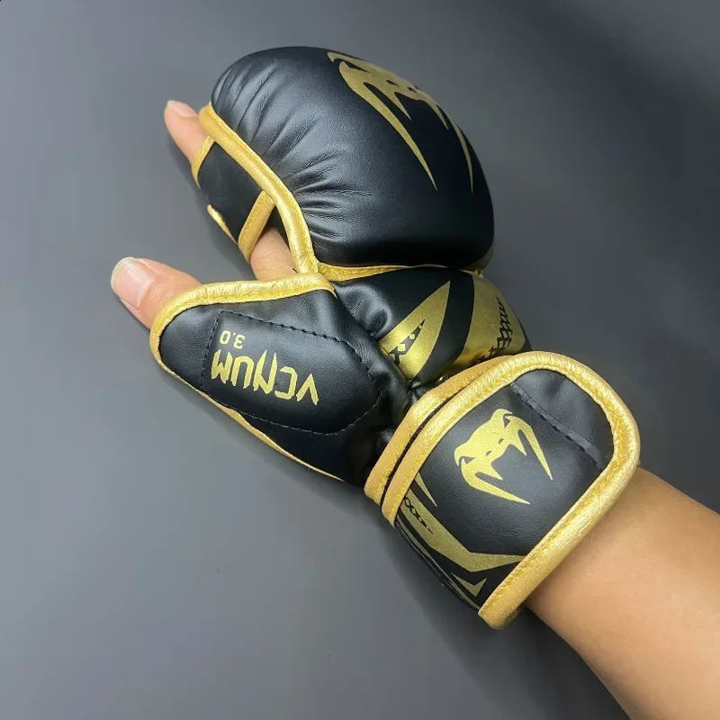 Professional MMA Boxing Gloves Half Finger Sandbag Karate Muay Thai Training Gloves Men Women Thickened Boxing Equipment 250108
