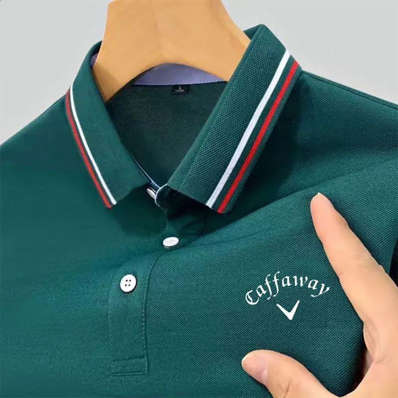 Mens breathable selling T-shirt business casual POLO shirt summer fashion short sleeved golf sports top 250114
