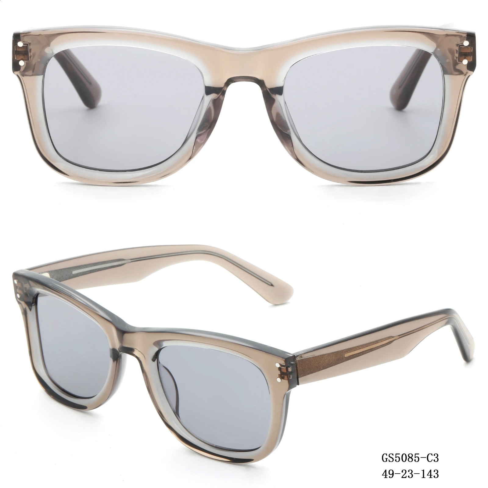 est Reverse sunglasses Handmade Acetate Nylon Lenses Unisex UV400 Eyeglasses 250121