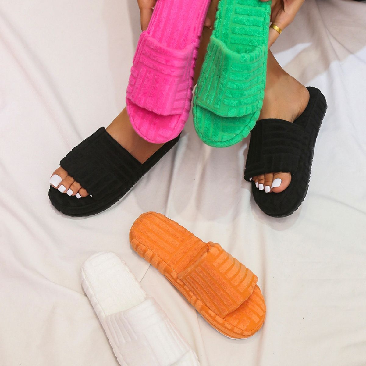 Women's Slippers Summer Shoes Solid Color Slippers Female Scuffs Size 36-43 Casual Shoes
