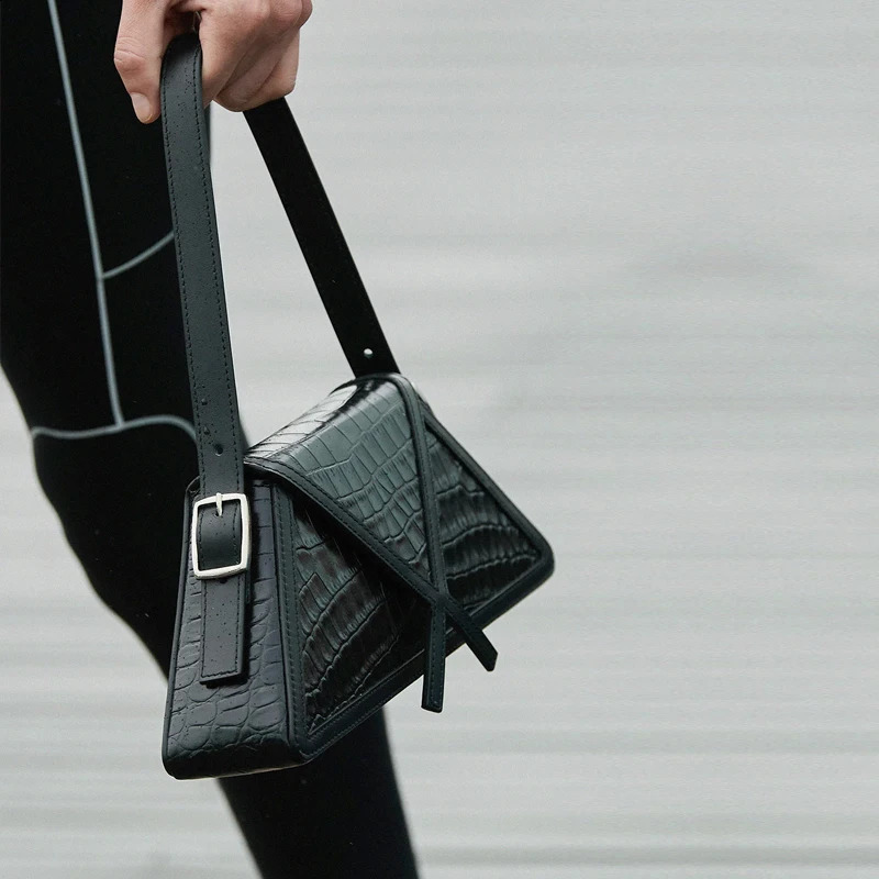 Panelled Trapezoid Underarm Bag Trendy High Quality Leather Shoulder Bag er Handbags Women 250110
