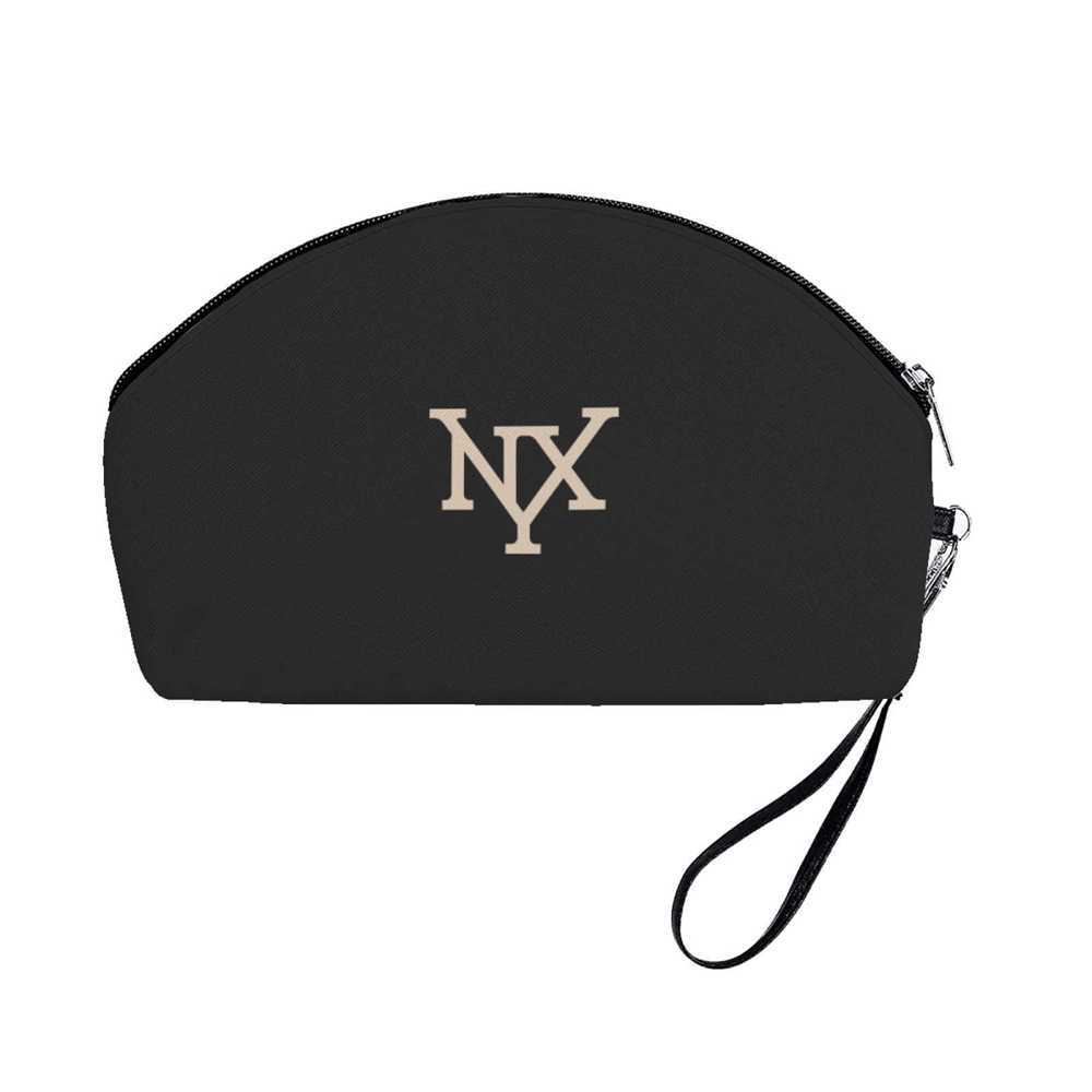 NXY Solid Color Curved Cosmetic Bag Women Casual Storage Bag Female Zipper Travel Clutch Bag Leather Makeup Cases Hip