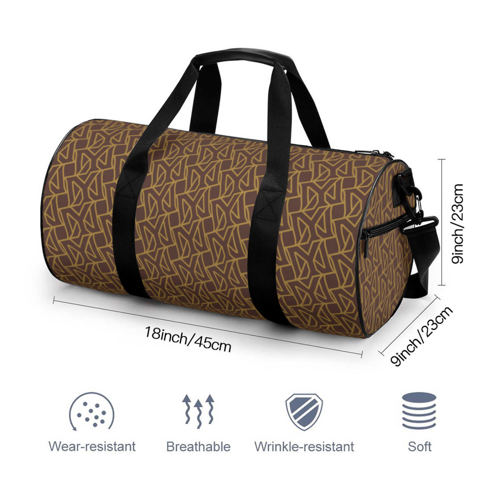 NXY Large Capacity Round Sports Bag Zipper Oxford Luggage Travel Bags Solid Fitness Bags Multifunction Men Suit Storage Travel Bag Hip
