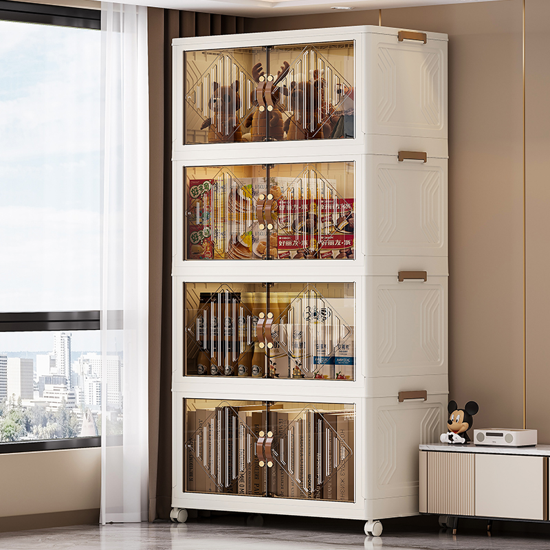 Compact Foldable Cabinets with Two Doors Ideal Organizer Solution