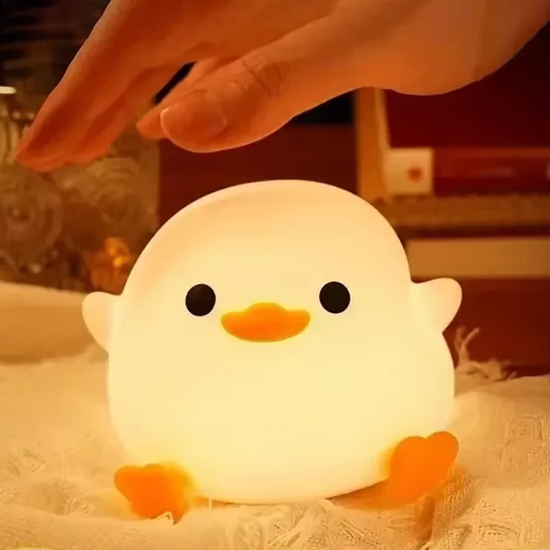 LED Night Lights Cute Sheep Panda Rabbit Silicone Lamp USB Rechargeable Timing Bedside Decor Kids Baby nightlight Birthday Gift 250114z