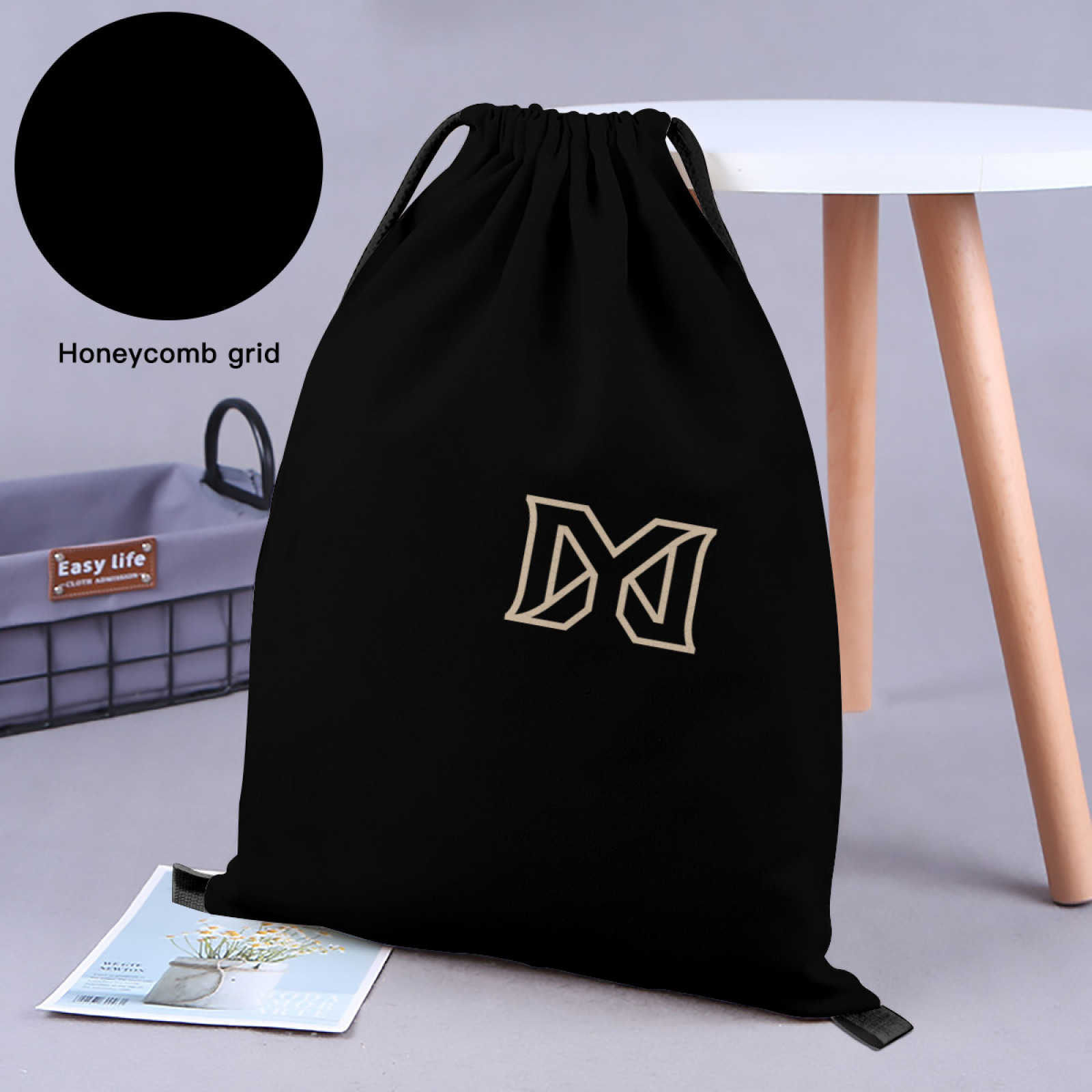 NXY High Quality Drawstring Pockets Outdoor Sports Travel Backpacks Men Solid Color Cycling Bag Multifunctional Travel Bag Letter Drawstring Bag Hip