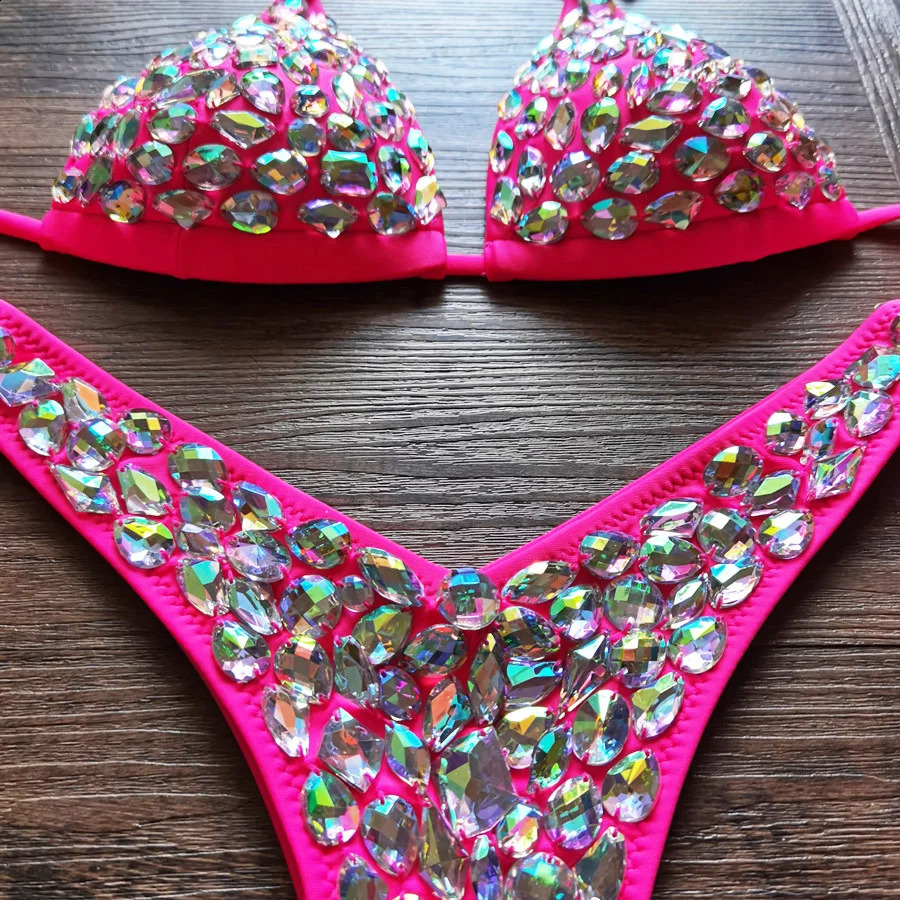 Diamond Biquinis Sexy Crystal Bikini Womens Swimsuit Water Diamond Upward Swimsuit Womens Nightclub Dress 250108