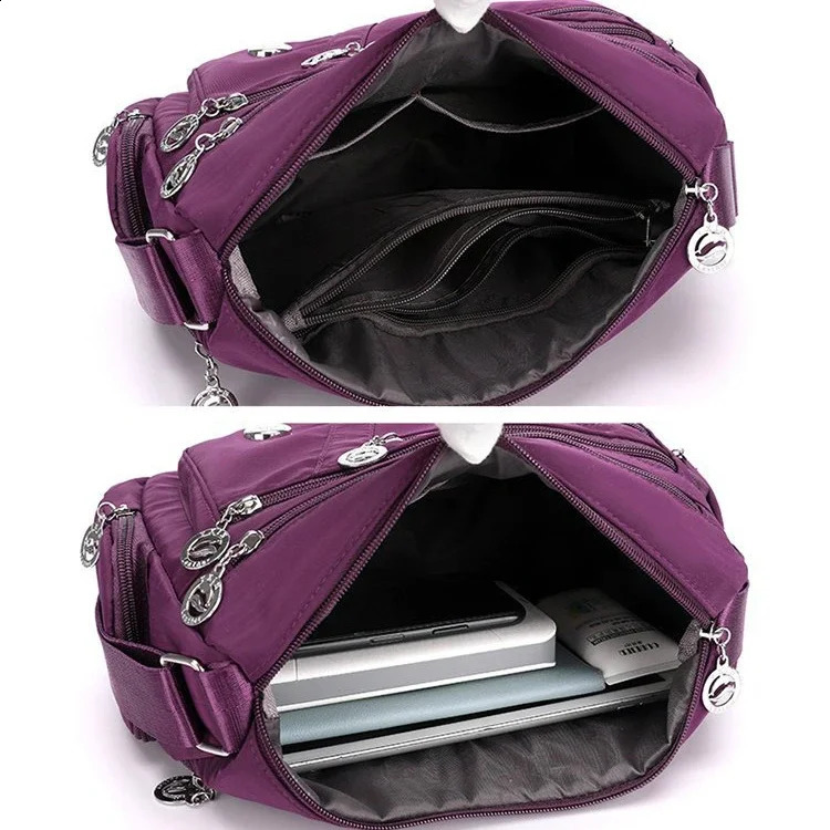 Shoulder Messenger Bag Women Fashion Waterproof Nylon Oxford Crossbody Bag High Quality Messenger Handbags Travel Wallet 2024 250207