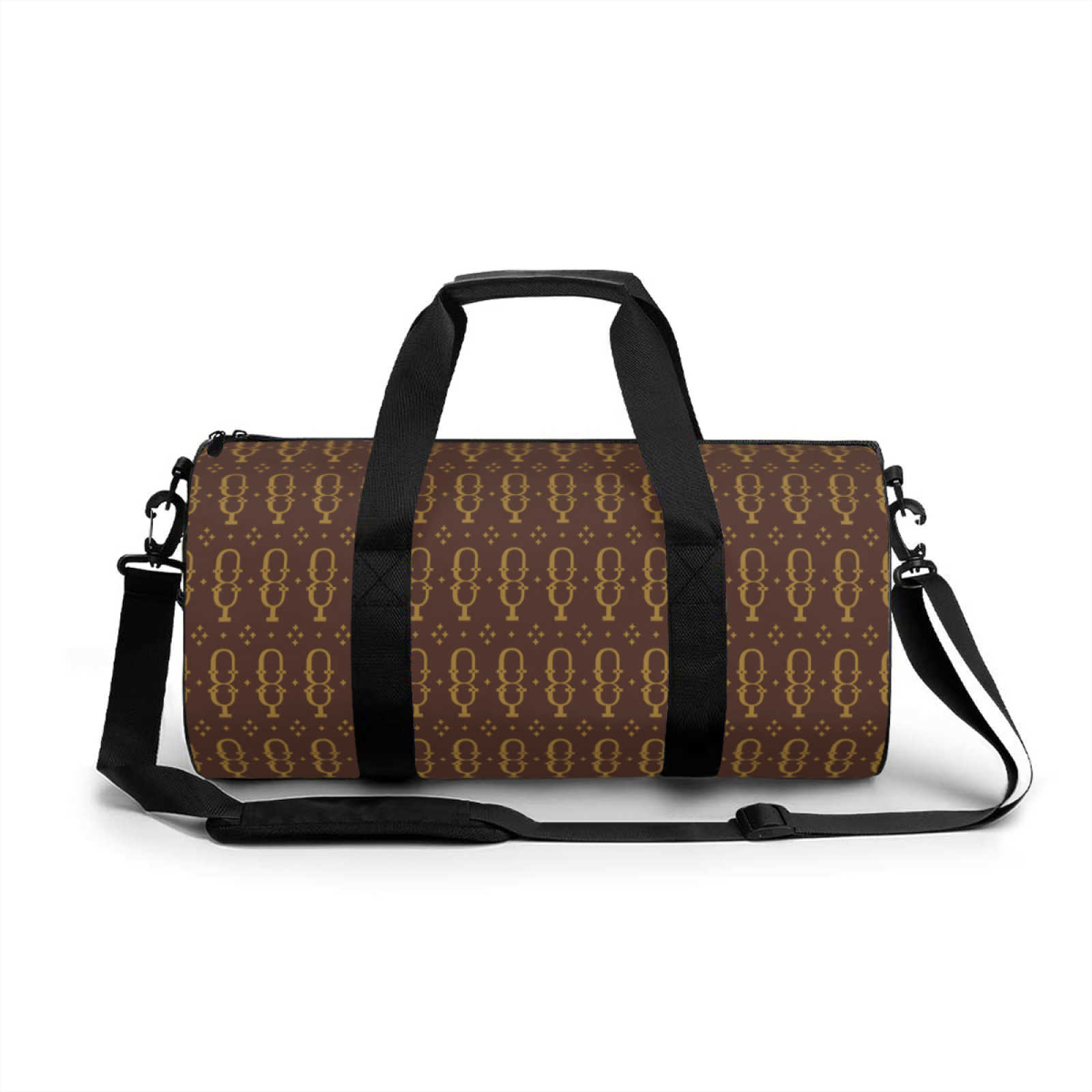NXY Multifunction Men Suit Storage Travel Bag Large Capacity Round Sports Bag Vintage Letter Print Luggage Handbag Male Travel Duffel Bags Hip