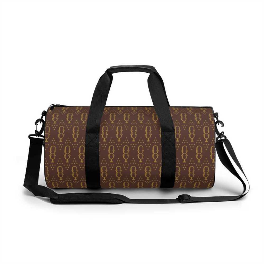 NXY Multifunction Men Suit Storage Travel Bag Large Capacity Round Sports Bag Vintage Letter Print Luggage Handbag Male Travel Duffel Bags Hip