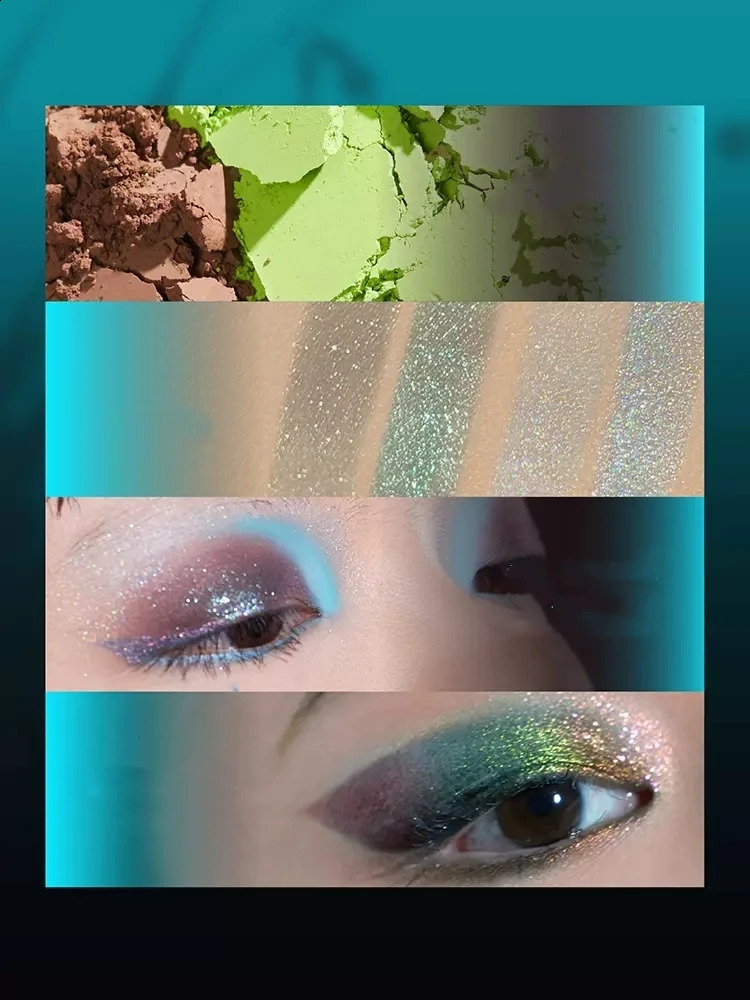 Girlcult Cyber Chatty Four-Color Eyeshadow Palette Laser Solid Eye Shadow Honey Chameleon Blue Eyeshadow Makeup Cosmetics 250121