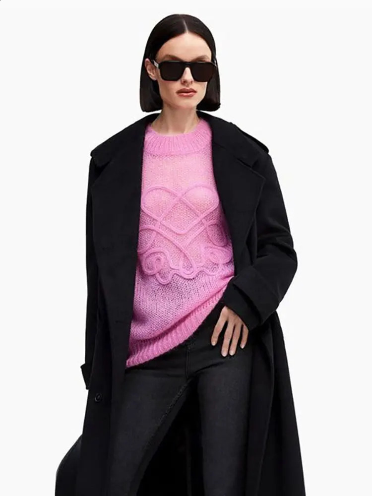 GACVGA Fashion Round Neck Knitted Pullover Chic Long Sleeve Thin Loose Knitwear Top Autumn Streetwear Female Sweaters 250114