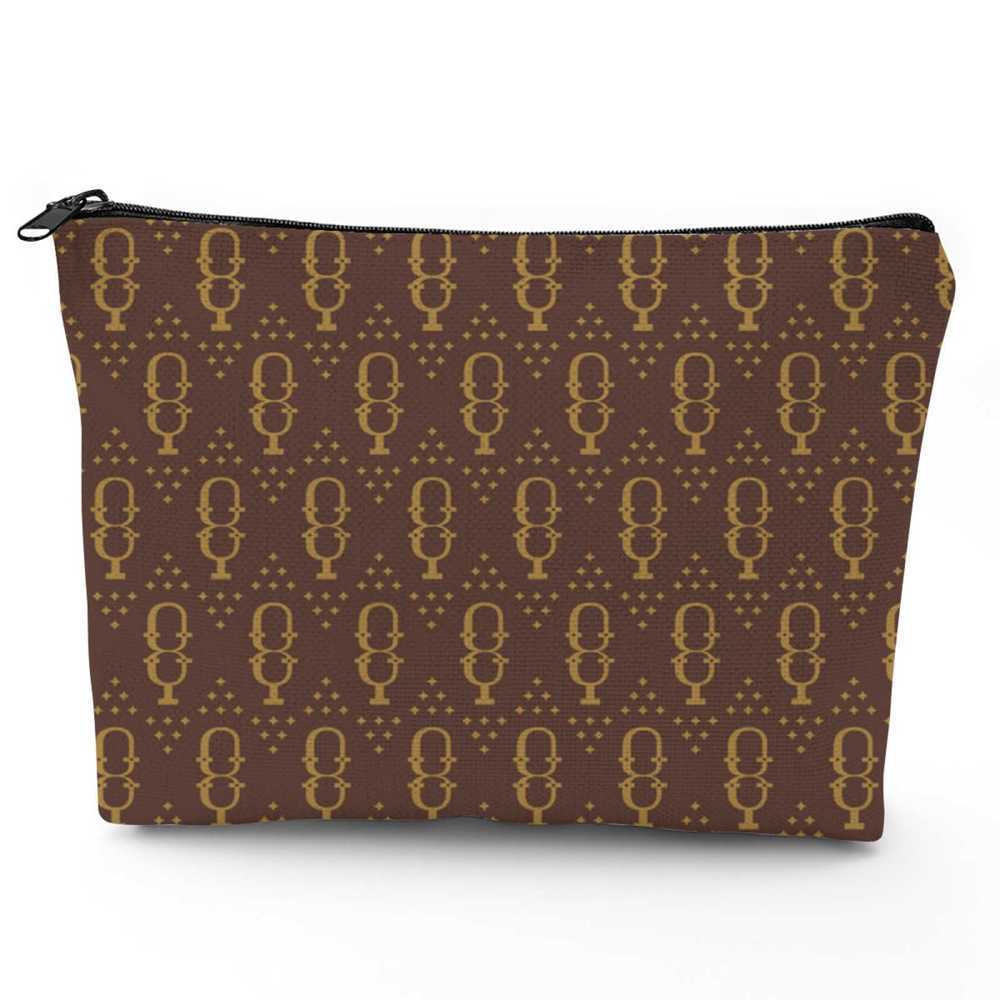NXY Linen Letter Pattern Makeup Bag Wash Bag Hand-held Cosmetic Bags Cases Convenient And Large Capacity Storage Bag Hip