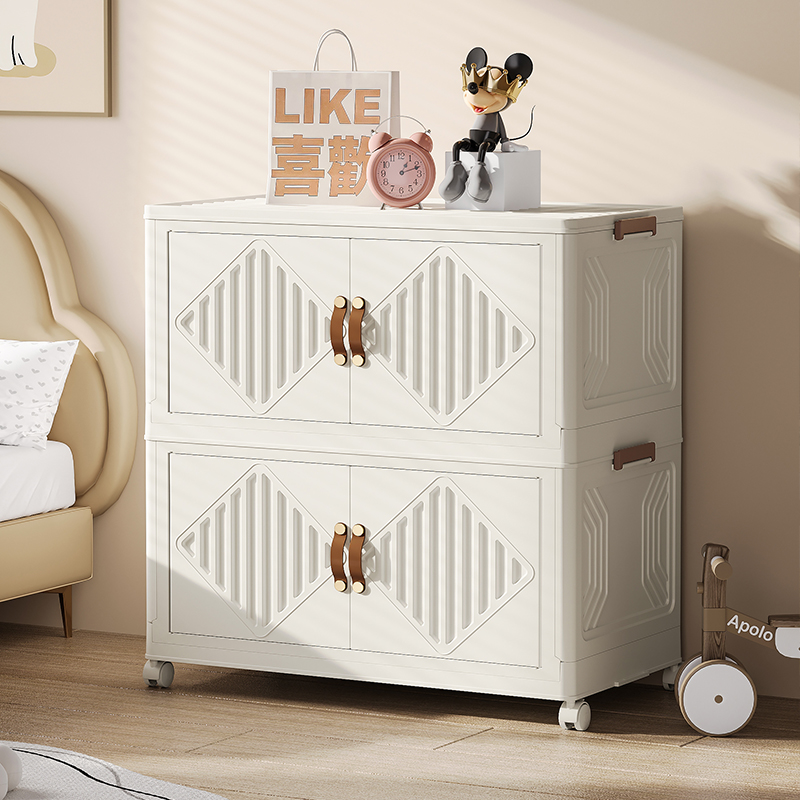 Compact Foldable Cabinets with Two Doors Ideal Organizer Solution