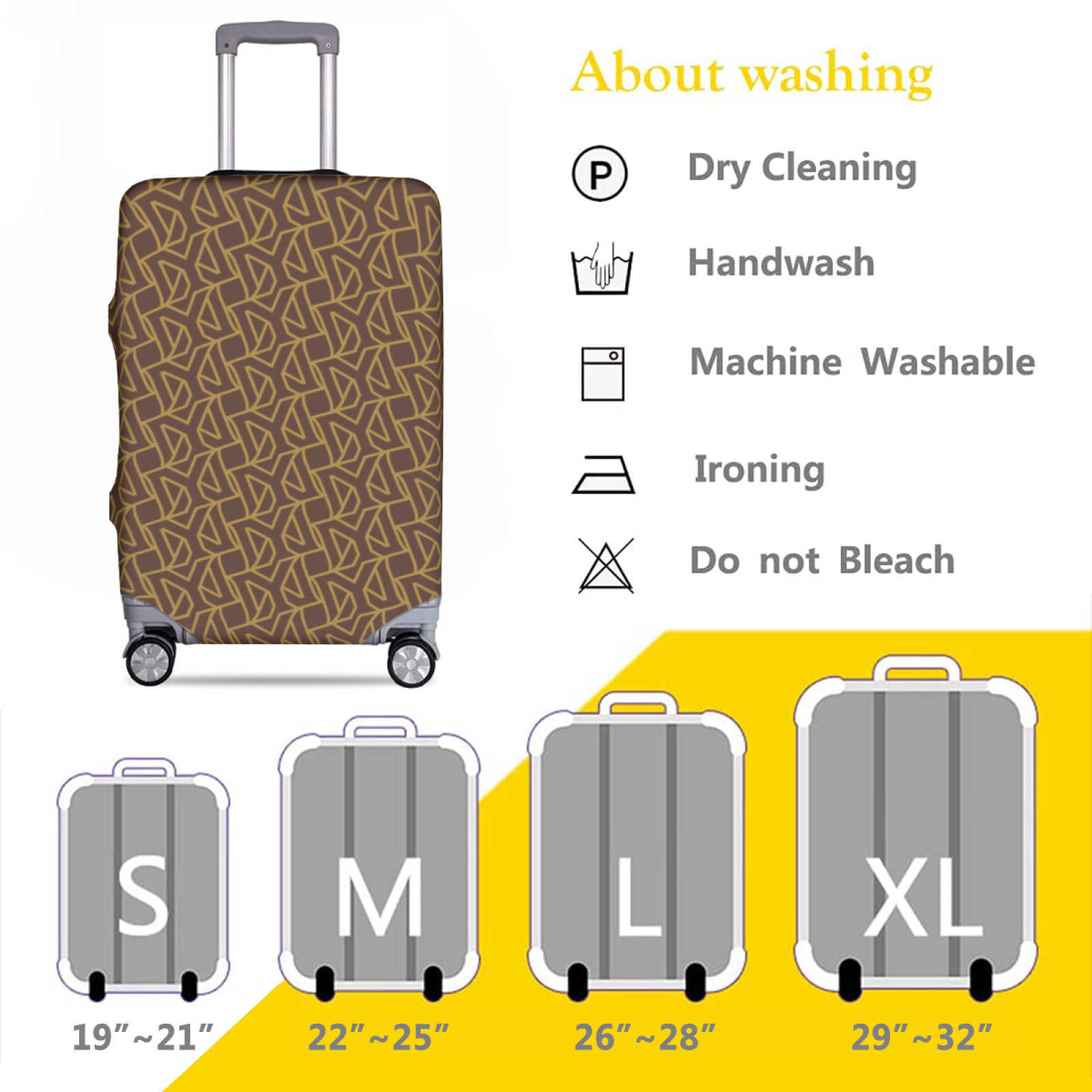 NXY Luggage Cover Suitcase Cover Stretch Luggage Protector Baggage Dust Case Covers Suitable19-32Inch Suitcase Case Travel Organizer Hip