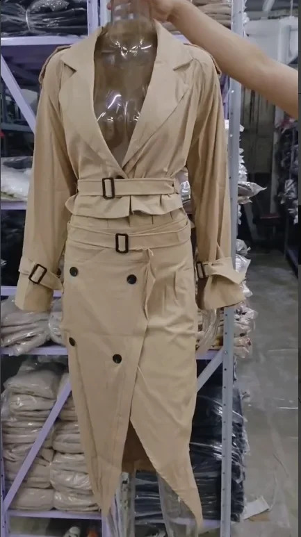 Two Piece Set Woman Fashion Versatile Casual Skirt Workwear Temperament Button Belt Y2k Dress Suit for Female 2024 Autumn 250121