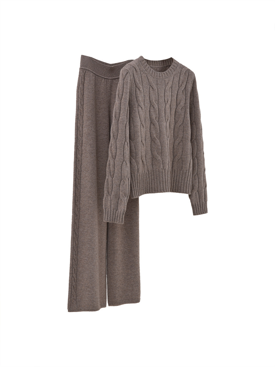 coab1 2025 Charm Fit Beige Cotton knitwear dress