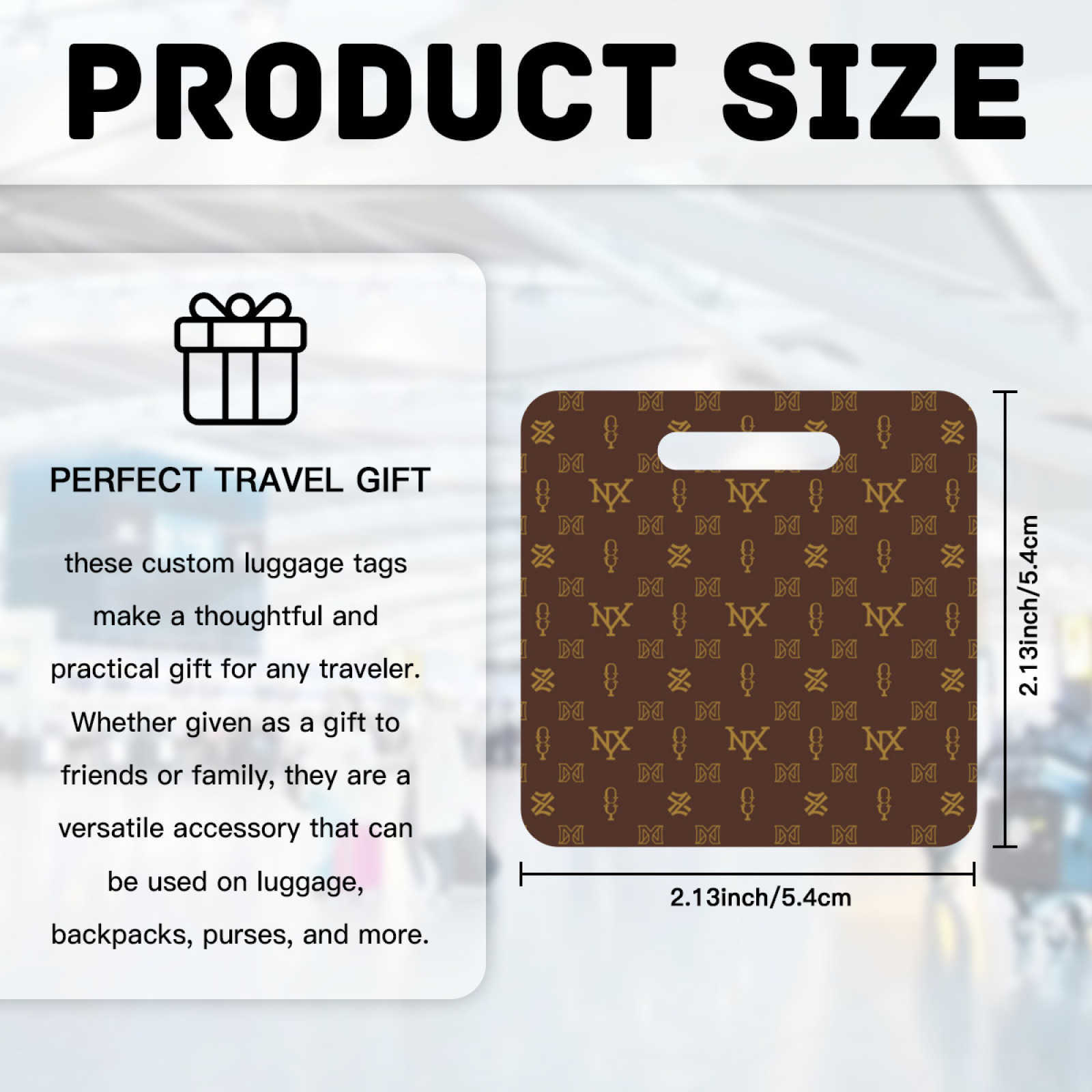 NXY Multicolor Luggage Tags Stainless Steel Luggage Tag Travel Labels Set With Loop ID Luggage Tags For Suitcases Travel Accessories Holder Hip