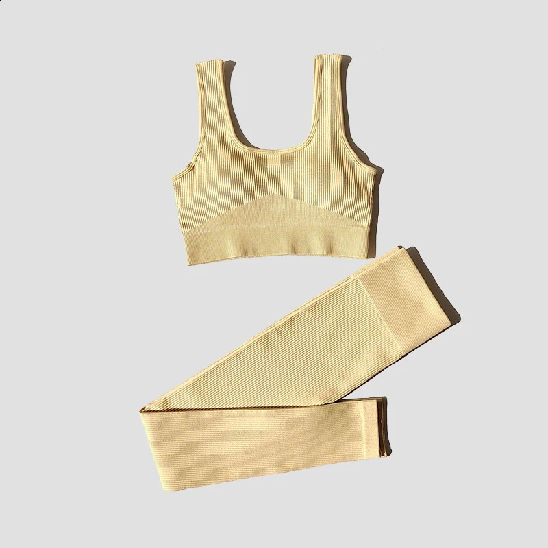 WAREBALL 2Pcs Women Sports Set Seamless Yoga Set Fitness Suit Gym Leggings Bra Workout Sportswear Active Wear Gym Clothing 250207