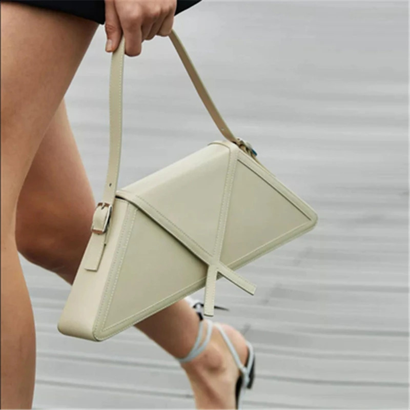 Panelled Trapezoid Underarm Bag Trendy High Quality Leather Shoulder Bag er Handbags Women 250110