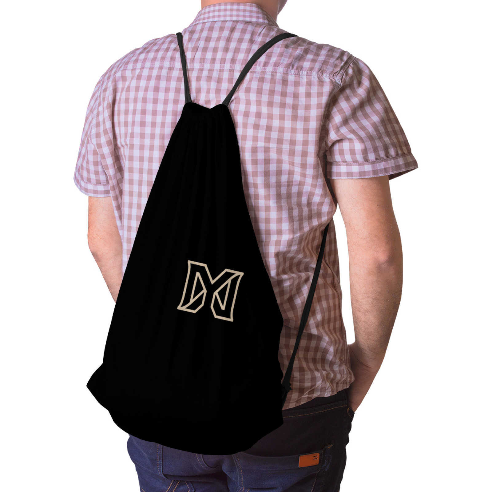 NXY High Quality Drawstring Pockets Outdoor Sports Travel Backpacks Men Solid Color Cycling Bag Multifunctional Travel Bag Letter Drawstring Bag Hip