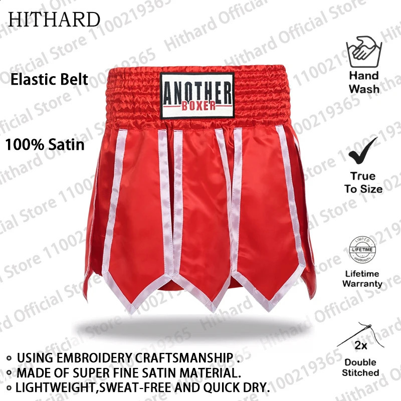 Muay Thai shorts lotus ribbon boxing mens and womens rens taekwondo pants adult MMA martial arts fighting clothes 250109