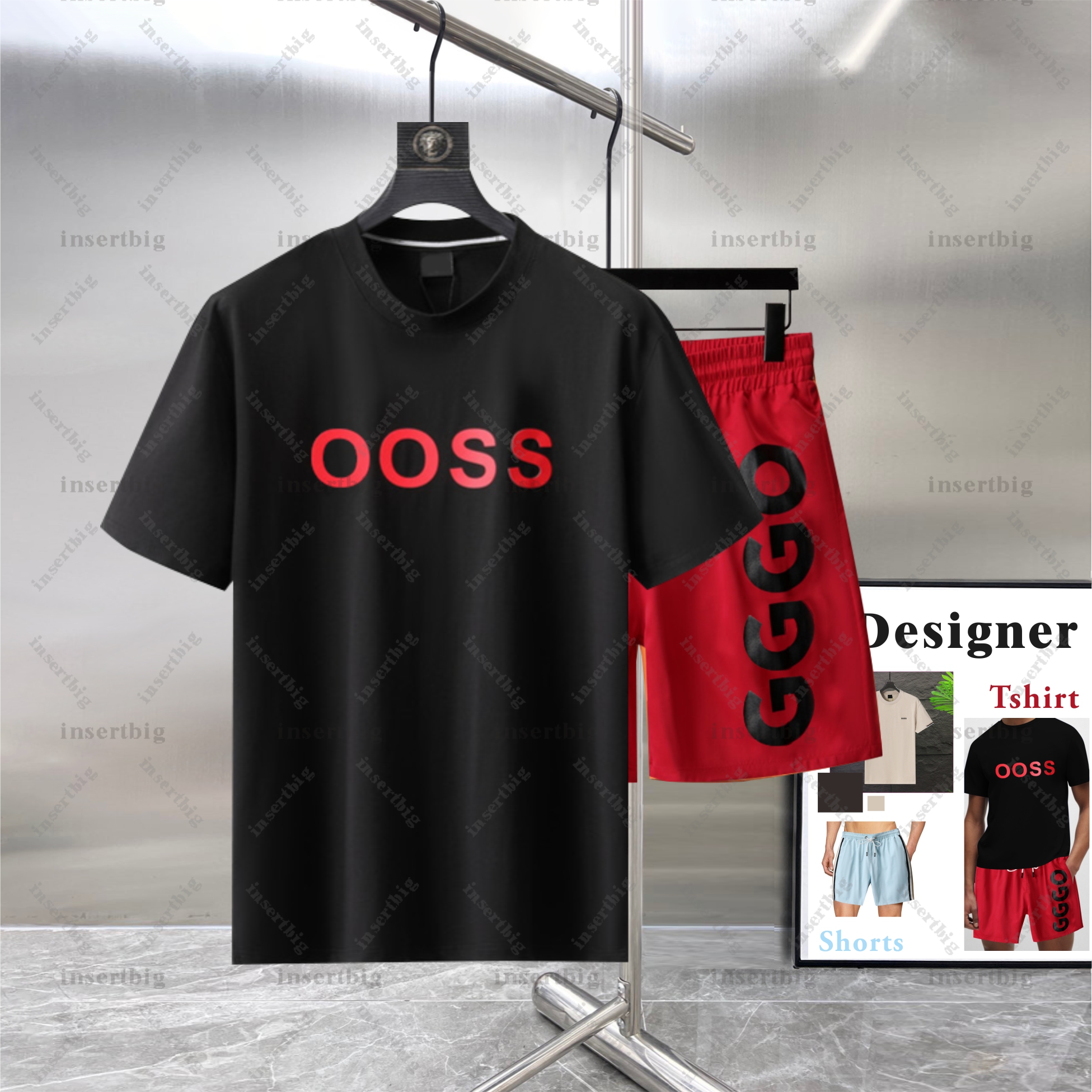 Summer Mens Designer T Shirt shorts fashion letter print pure cotton 100% mens t shirt