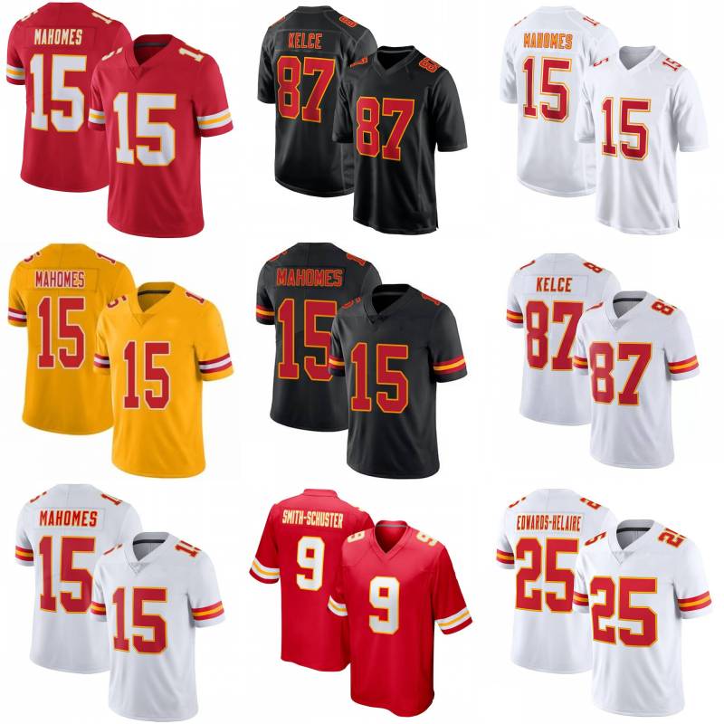 Custom Mens Patrick Mahomes Travis Kelce Football Jersey Women Youth Isiah Pacheco Chris Jones Xavier Worthy Harrison Butker Hopkins McDuffie Karlaftis Shirt