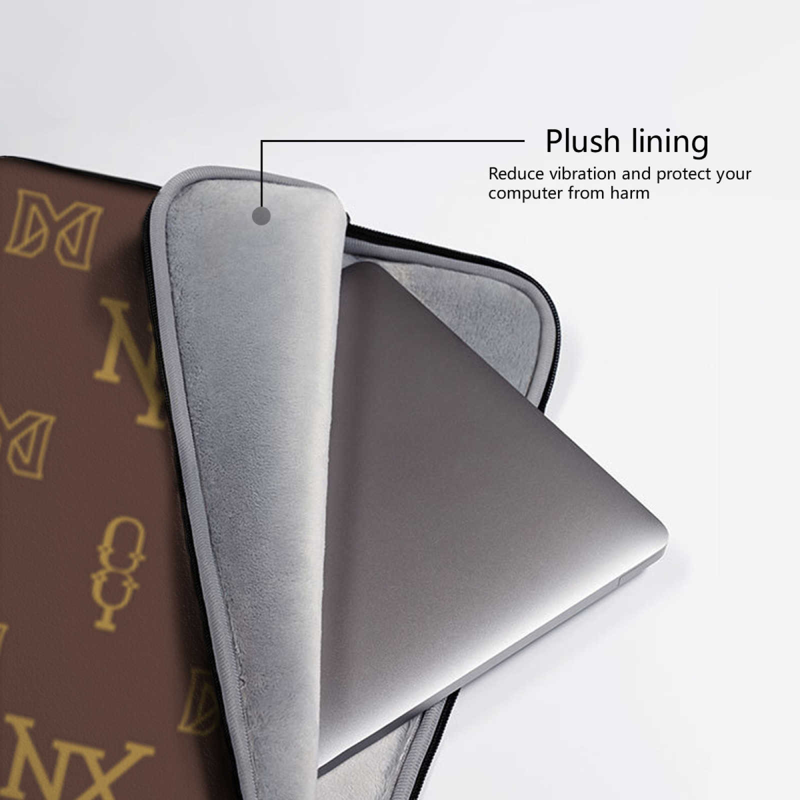 NXY Business Laptop Inner Bag Laptop Bag Case For Notebook Sleeve Protective Case Vintage Letter Print Notebook Shockproof Cover Hip