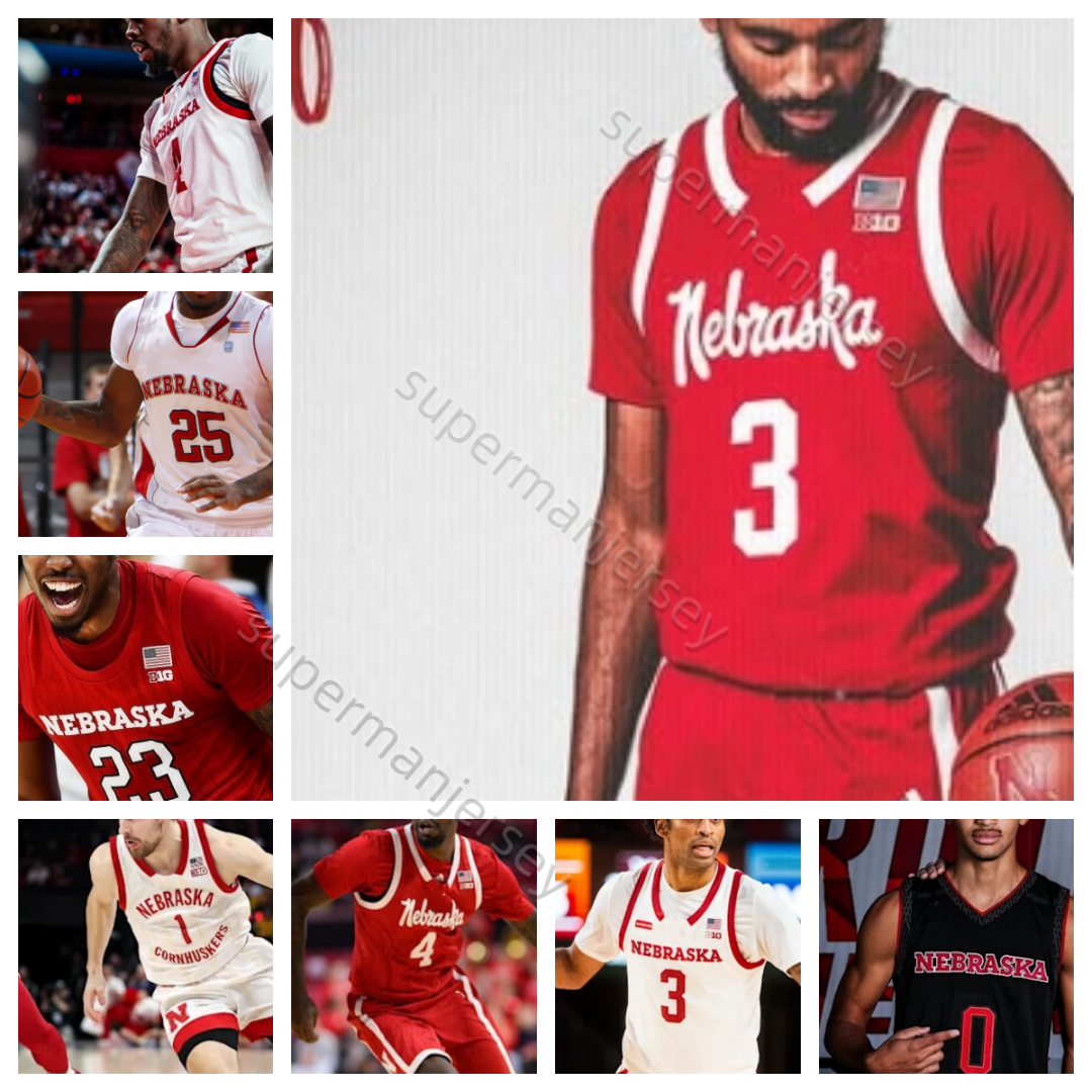 2025 NCAA Nebraska Cornhuskers Basketball College basketball jersey s-3xl Juwan Gary 4 Jeffrey Grace III 8 Gavin Griffiths 12 Hoiberg 1 Jacobsen 31 Janowski 25