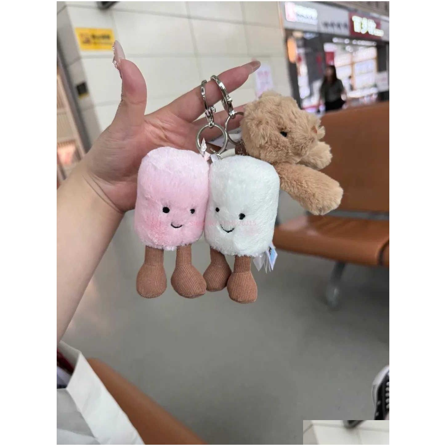 Stuffed Plush Animals Jellys Cat Cotton Candy Two Tone Cute Soft Keychain Bag Pendant Accessories Doll Car Holiday Drop Delivery To R250425