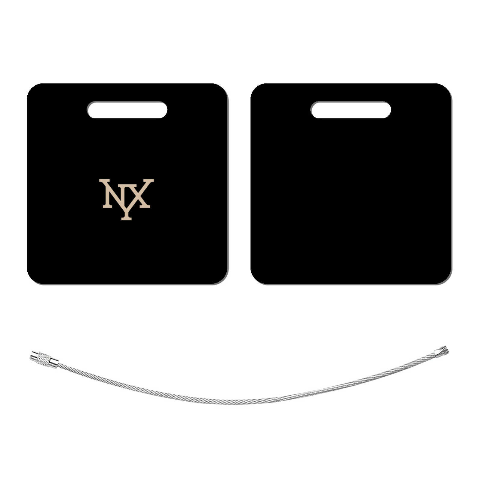 NXY Designer Travel Labels With Loop Luggage Tags Solid Color Stainless Steel Luggage Tag Multi-color Suitcases Accessories Travel Label Card Holder H