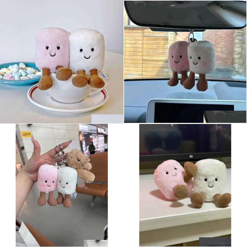 Stuffed Plush Animals Jellys Cat Cotton Candy Two Tone Cute Soft Keychain Bag Pendant Accessories Doll Car Holiday Drop Delivery To R250425
