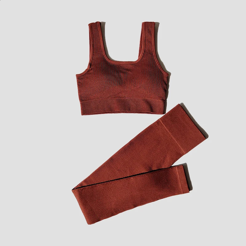 WAREBALL 2Pcs Women Sports Set Seamless Yoga Set Fitness Suit Gym Leggings Bra Workout Sportswear Active Wear Gym Clothing 250207