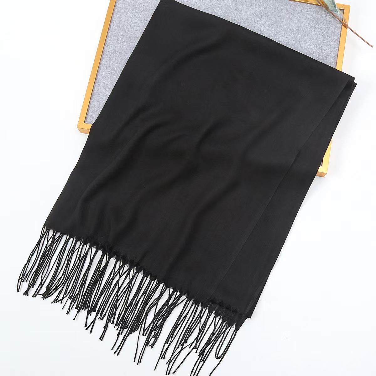 T116 new solid color fashion thin flat long scarf leisure soft air permeable sued scarf shawl