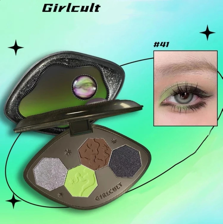 Girlcult Cyber Chatty Four-Color Eyeshadow Palette Laser Solid Eye Shadow Honey Chameleon Blue Eyeshadow Makeup Cosmetics 250121