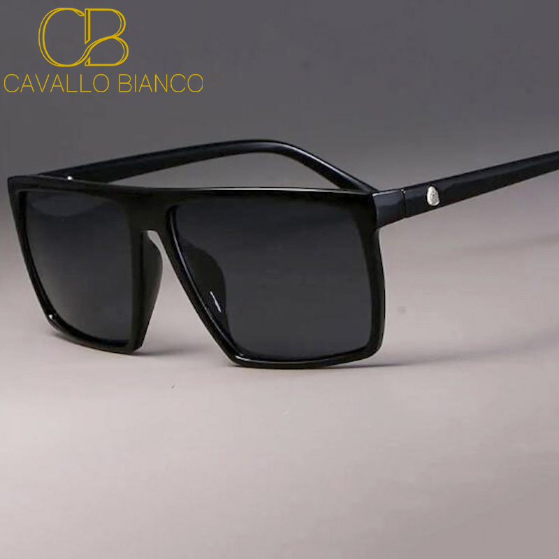 Black Square Sunglasses SKULL Logo Retro Kulou Steampunk Men Women Brand Designer Glasses Shades UV Protection Gafas Pilot TJ02 CB CAVALLO BIANCO