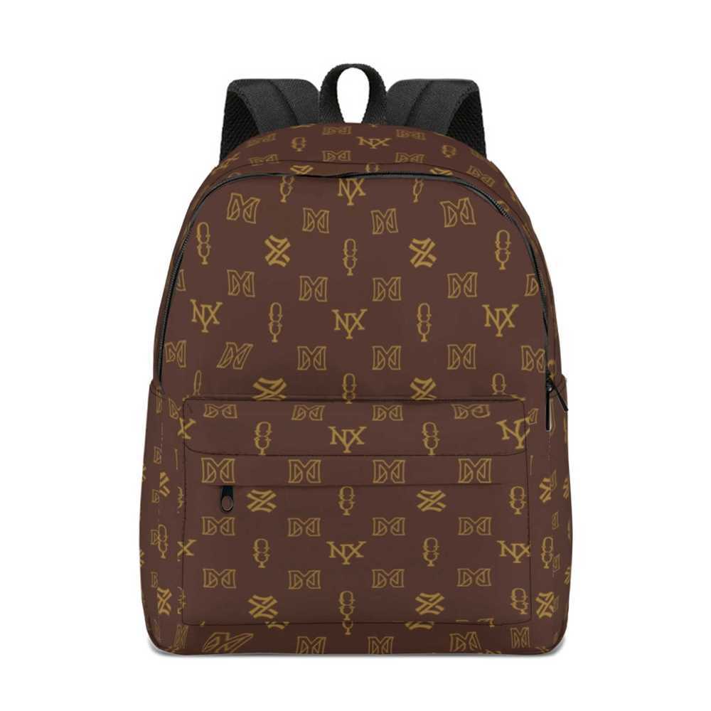NXY Backpack Casual Canvas Book Backpack Brown Adjustable Strap Student Schoolbag Large Capacity Street Travel Bag Student School Bags Portable Hip