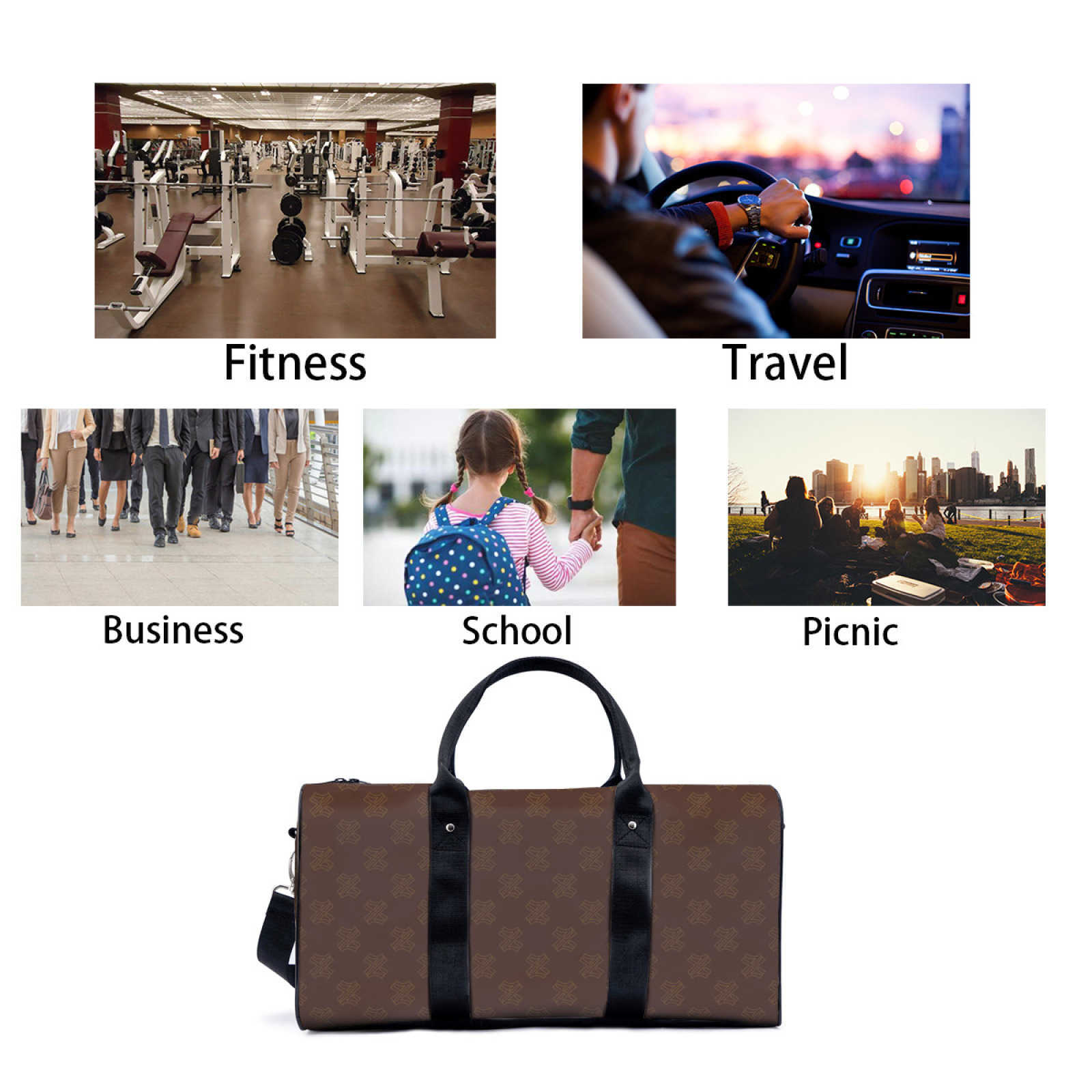 NXY Vintage Full Duffel Bags Large capacity Travel Bag Casual Storage Bags Mens Shoulder Luggage Bags Outdoor Trainning Fitness Sports Handbag Hip