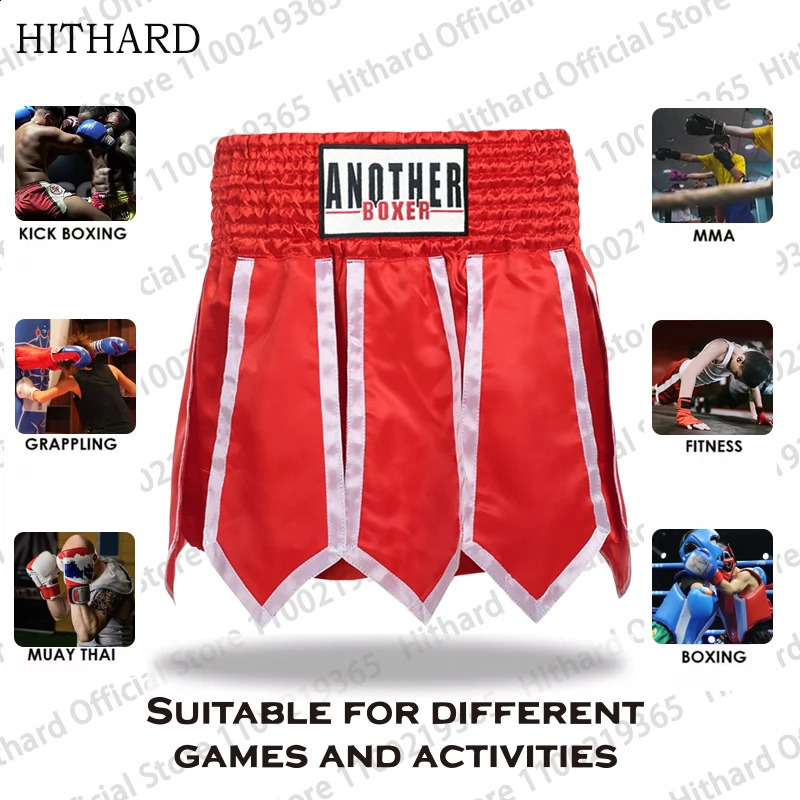 Muay Thai shorts lotus ribbon boxing mens and womens rens taekwondo pants adult MMA martial arts fighting clothes 250109