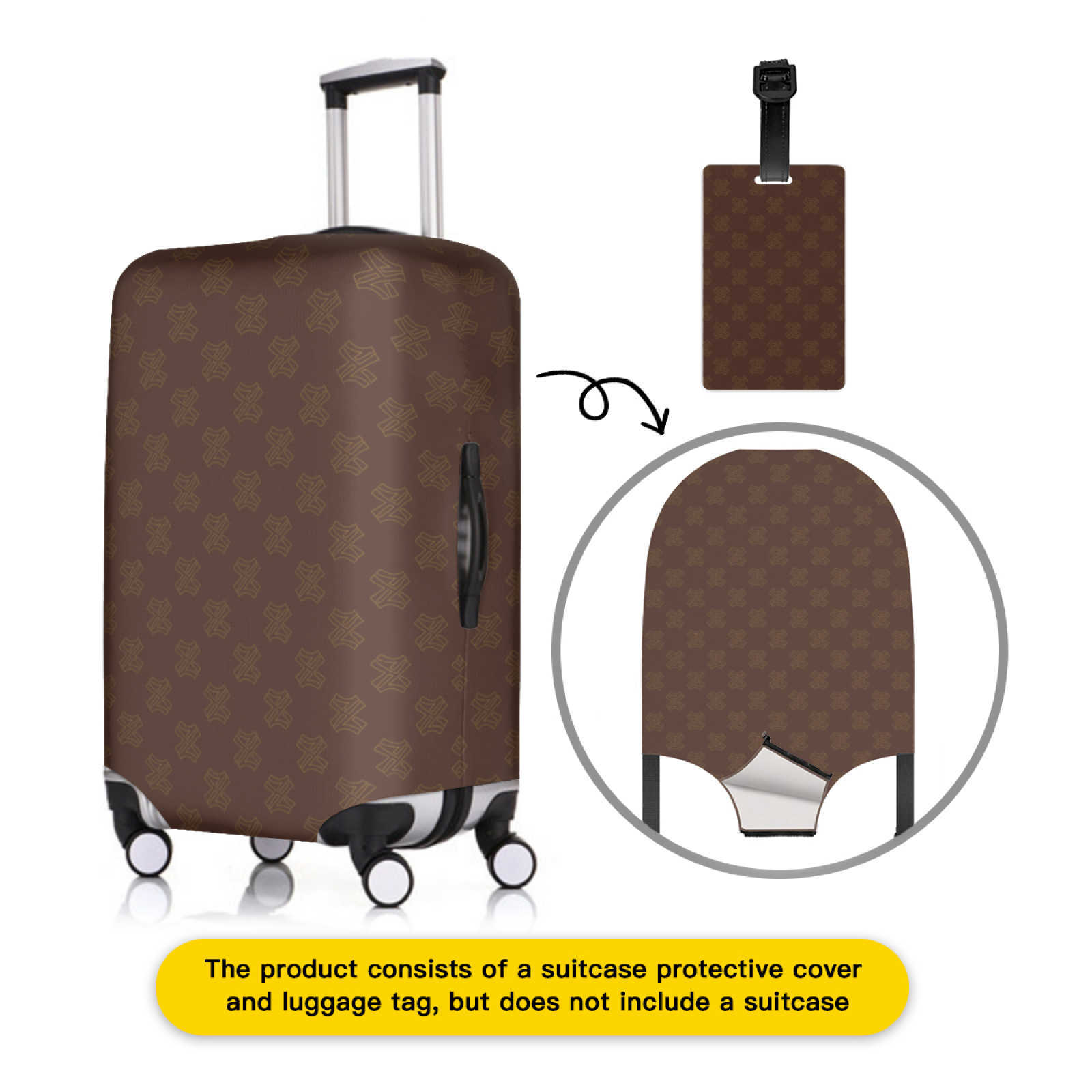 NXY Fashion Luggage Cover And Tag Set High Quality Travel Suitcase Protective Cover Luggage Suitable For Suitcases Hip