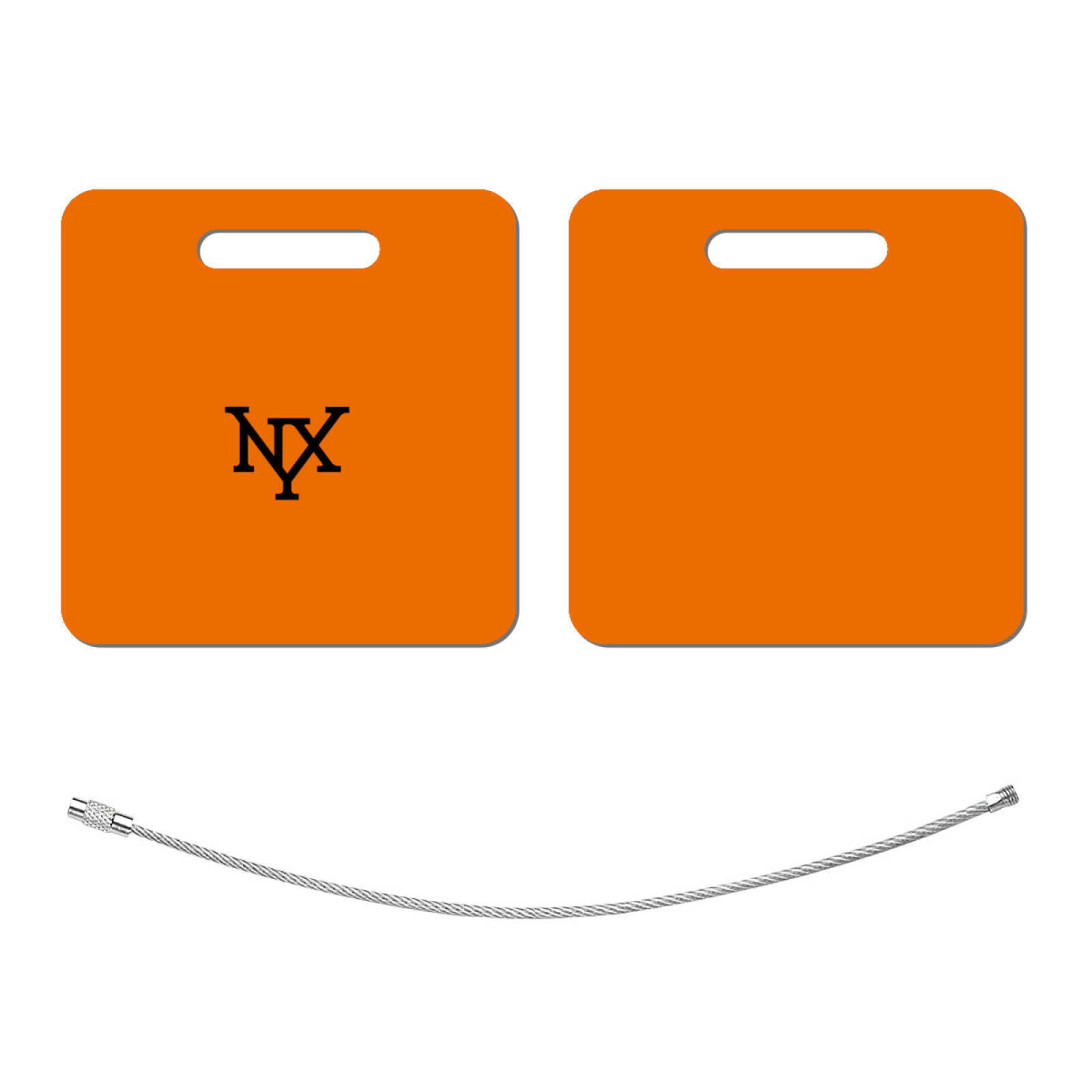 NXY Designer Travel Labels With Loop Luggage Tags Solid Color Stainless Steel Luggage Tag Multi-color Suitcases Accessories Travel Label Card Holder H