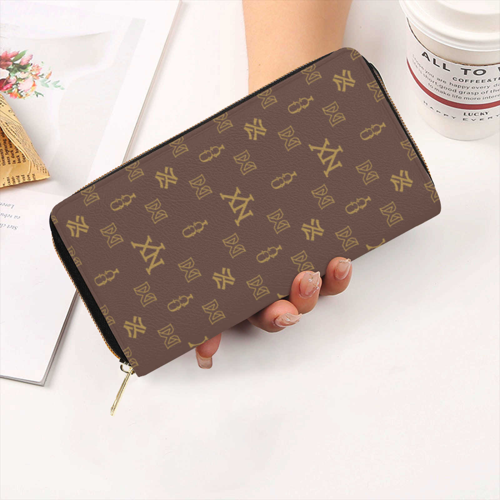 NXY Mult Card Holder Simple Retro Long Wallet Zipper Coin Purse Handbag High Quality Girls Cardholder Purses Ladies Leather Wallet Hip