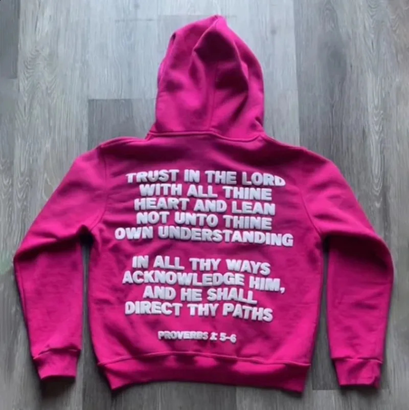 American Fashion Trend Letter 3D Foam Hoodie Women Street Y2K Hip Hop Retro Joker Loose Sweatshirt Unisex Casual Punk Hoodie 250118