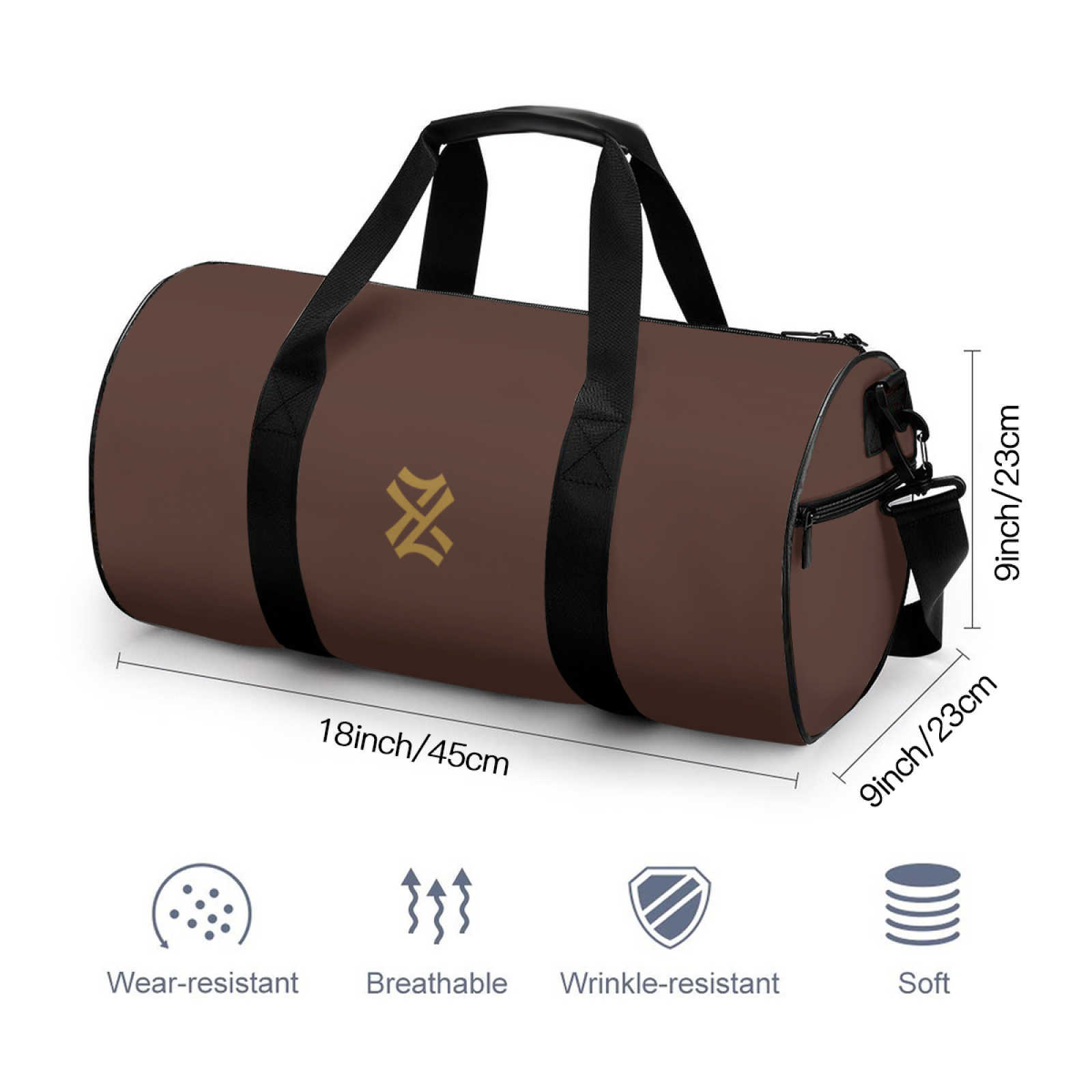 NXY New Oxford Travel Duffel Bag For Men Women Solid Color Round Sports Bag Vintage Single Shoulder Weekender Tote Bags Large Capacity Luggage Bag Hip