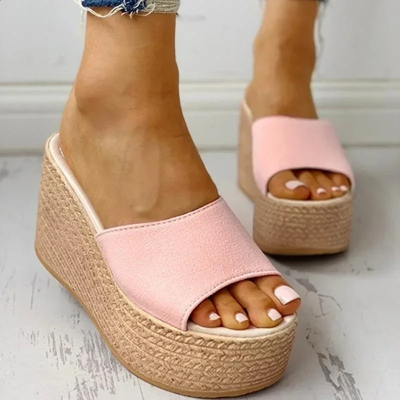 Summer Womens Sandals PeepToe Shoes Woman HighHeeled Platfroms Slides Women Casual Wedges for High 250117BJ - view 7