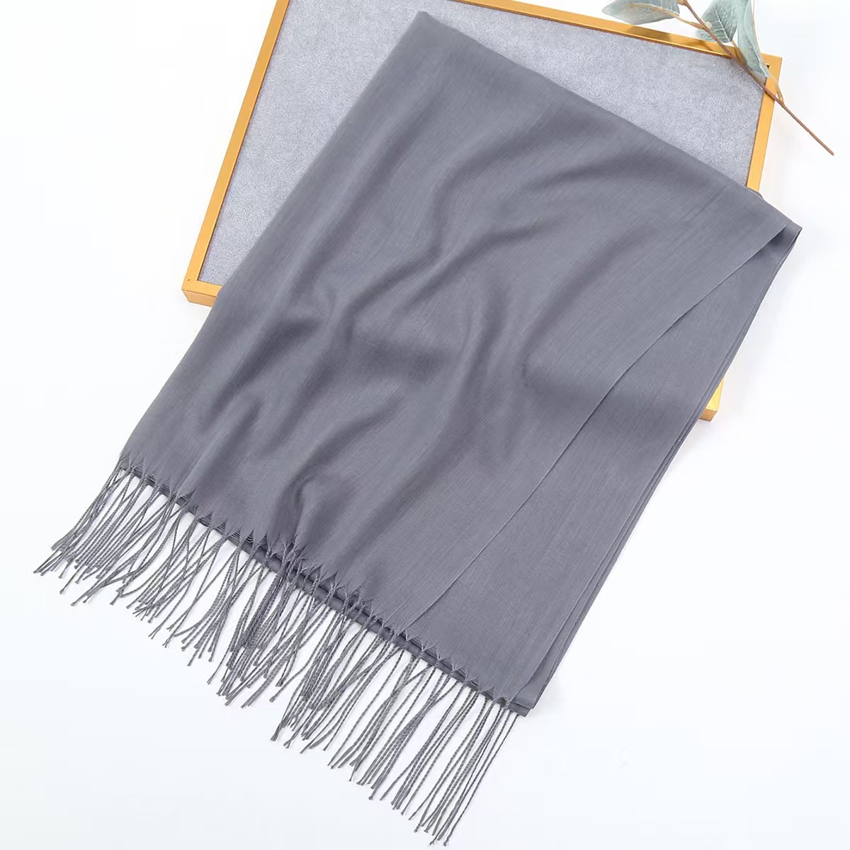 T116 new solid color fashion thin flat long scarf leisure soft air permeable sued scarf shawl