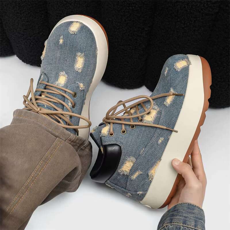Men's Leather Waterproof Lace Up Chukka Ankle Oxford Dress Boots Casual Business Work Daily Shoes For Men
